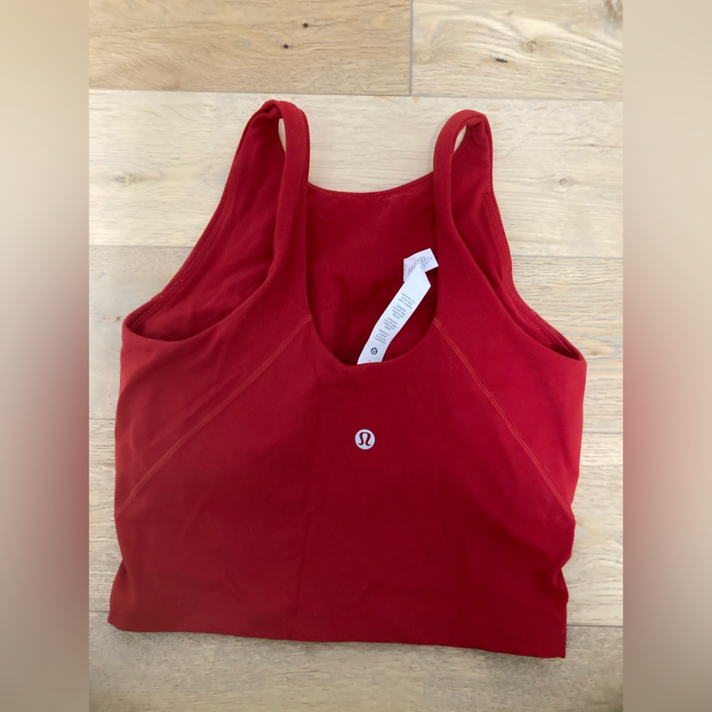 Dark Red Lululemon Align tank size 2 Never worn